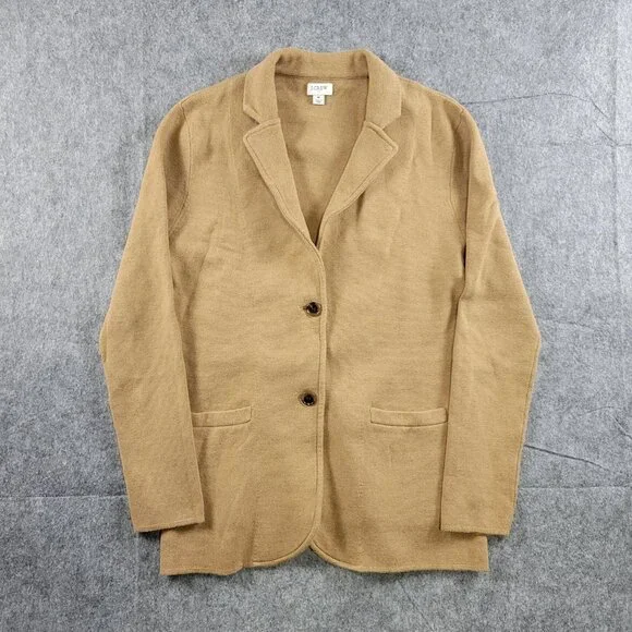 J.Crew Tan Cardigan Blazer Women Size Medium