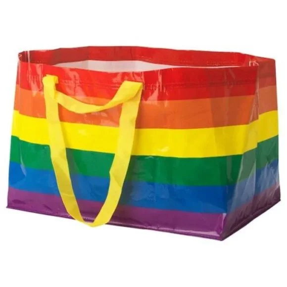 IKEA Large Pride Rainbow Shopping Bag Reusable LGBTQ+ Frakta 104.832.10 NEW
