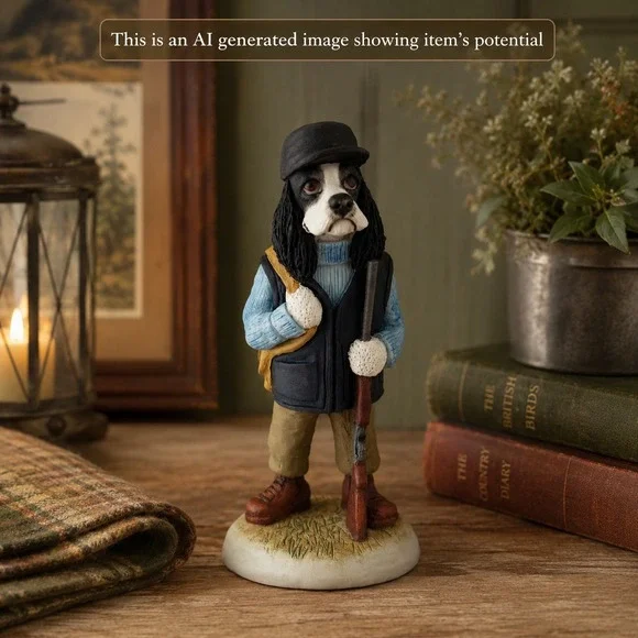 Robert Harrop Country Companions Spaniel Shooting Dog Figurine RH91