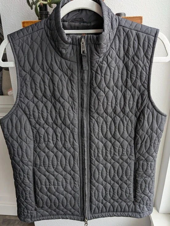 Royal Robbins Black Full Zip Quilted Traveling Vest Packable Gilet Size M