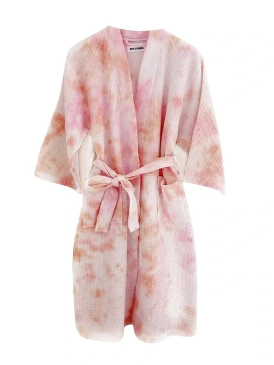 BFFS & Babes Embroidered “Mama” Full Length Robe | One Size | DUSTDYE ROSE