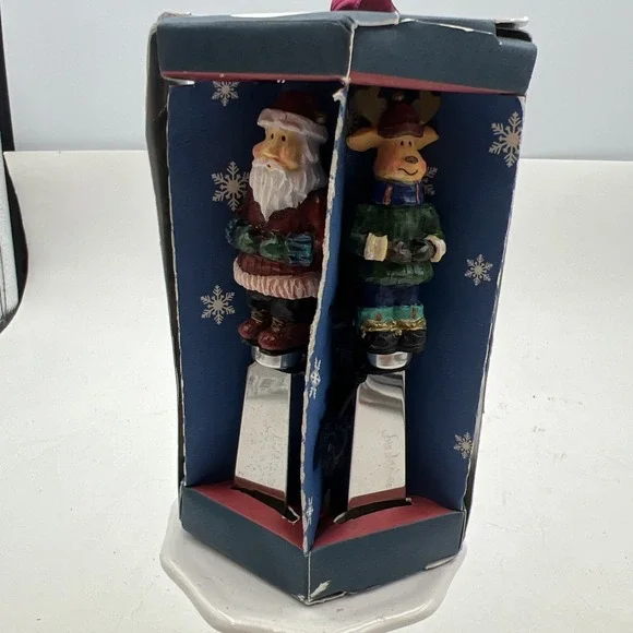 Christmas‎ Spreaders Knives 4 PC MSC International Santa Reindeer Joie De Vivre