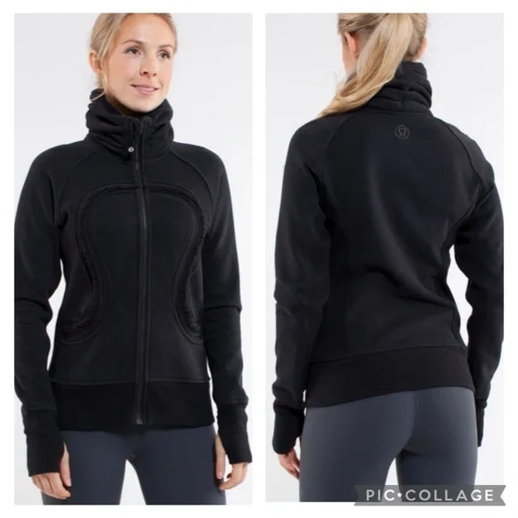 LULULEMON / Black Scuba Jacket Size 6