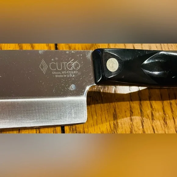 CUTCO 1728 Petite Chef Knife, brown handle, blade 7 3/4 inch, handle 5 1/2 inch