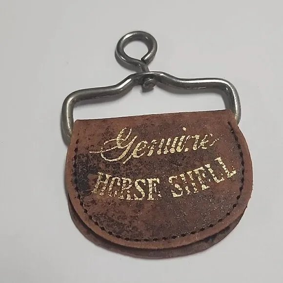 Antique Genuine Horse Shell Keychain Key Holder