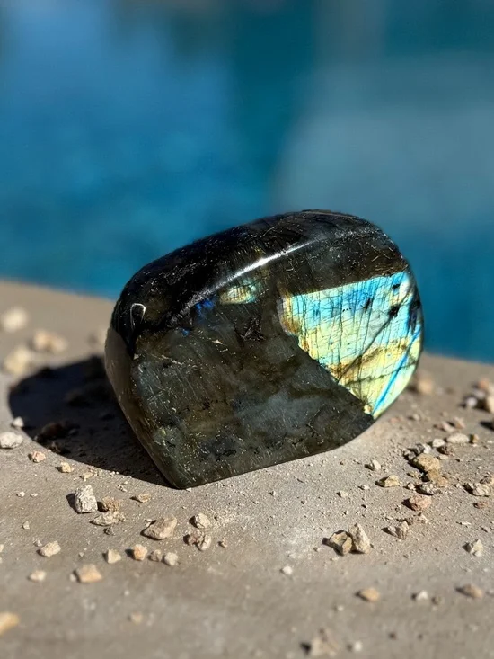 Madagascar Labradorite Polished Free Form Self Standing Crystal