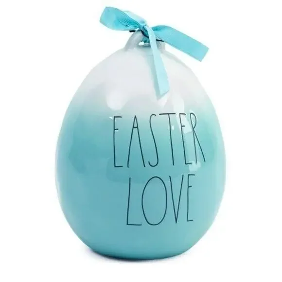 NWT Rae Dunn Home Decor 9.5in Ceramic Ombre Easter Love Egg