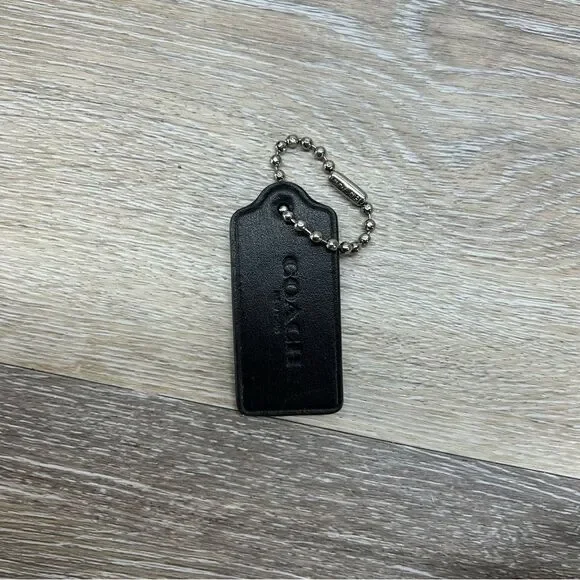 Coach Black Leather Key Holder