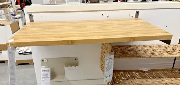 IKEA KUNGSFORS Shelf Bamboo/Steel 23 5/8