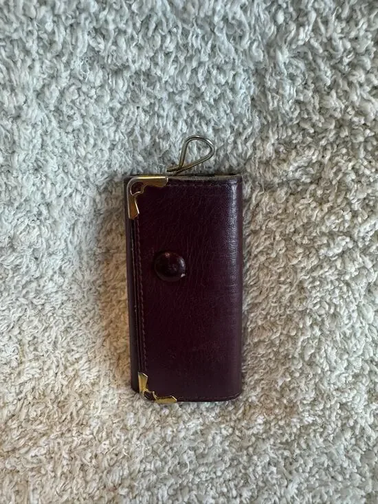 Vintage Cartier Must De Cartier Burgundy Leather Ring Key Case