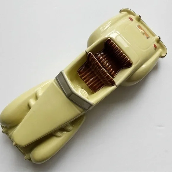 Avon Yellow Ceramic Figurine Cord 1937 Car - Vintage 1984