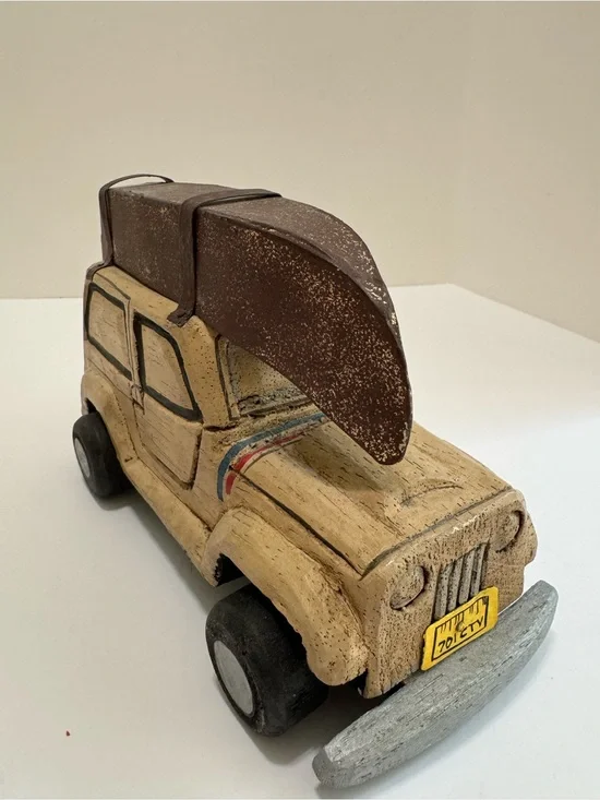 Vintage Wooden Jeep Style Car Canoe Rustic Cabin Decor