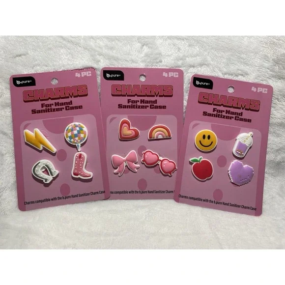 b.pure Hand Sanitizer Case Charms Set, Multicolor, 4 pc (3)