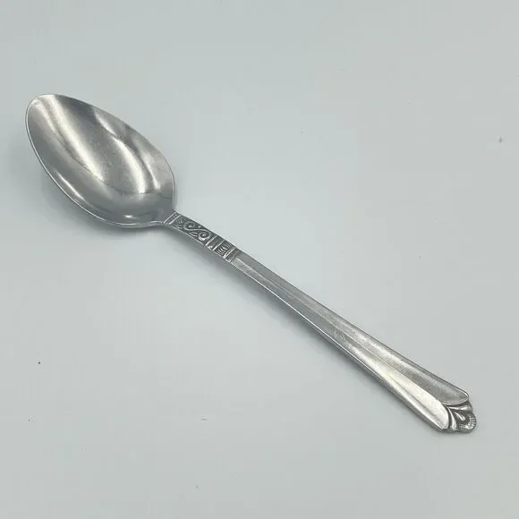 Vintage Orleans Silver ORL31 Stainless Korea Silverware Serving Spoon 8.5” 8 1/2