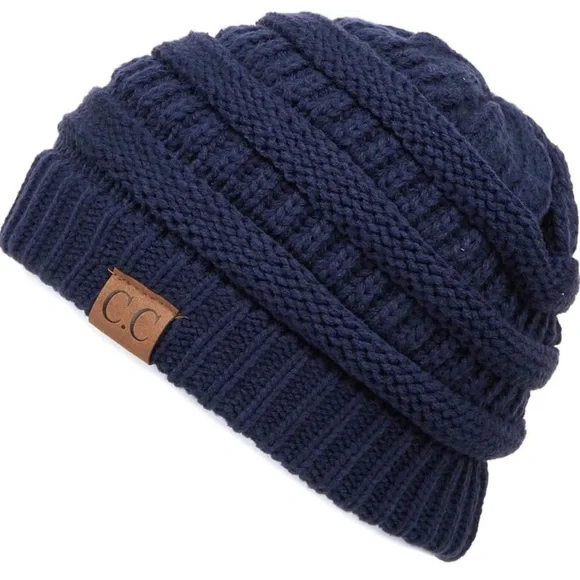 C.C Exclusives NAVY Toddler Knit Thick Soft & Warm Chunky Beanie Cap New