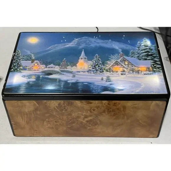 Mr Christmas Illuminated Music Box 50 Songs Richard Burns Art Village Symphony