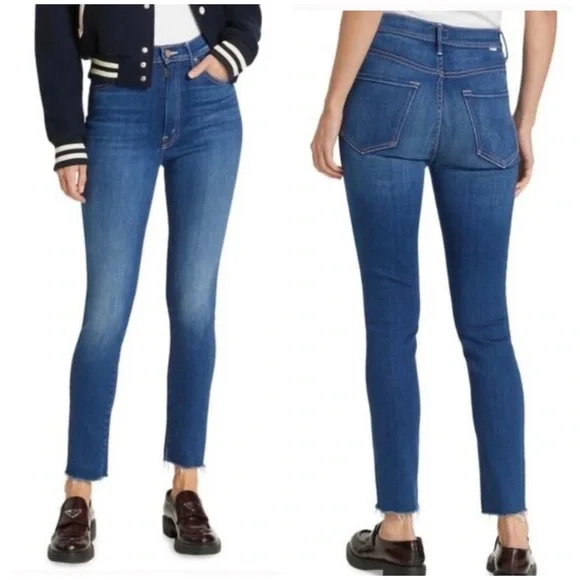 Mother The Swooner Ankle Fray Jeans in Taxi