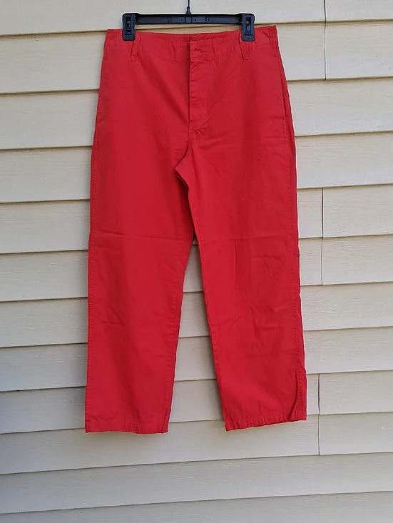 J. Crew Straight Leg Jeans in Red