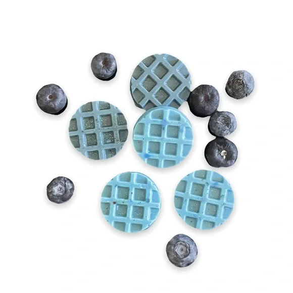New VintageBitch Gifts - Handmade Organic Blueberry Waffle Mini Soaps 5 Pcs