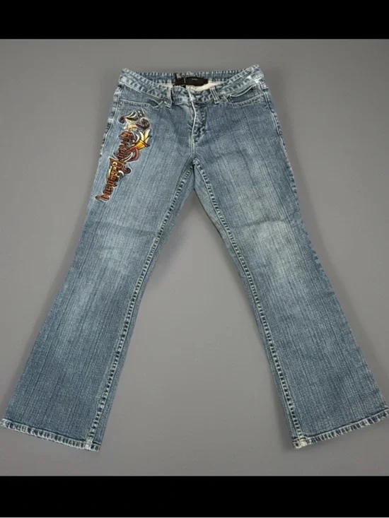Vintage Harley-Davidson Jeans Womens 6 Petite Y2K Embroidered