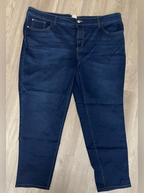 Faded Glory Womens Jeans 26W Dark Indigo Plus Pants
