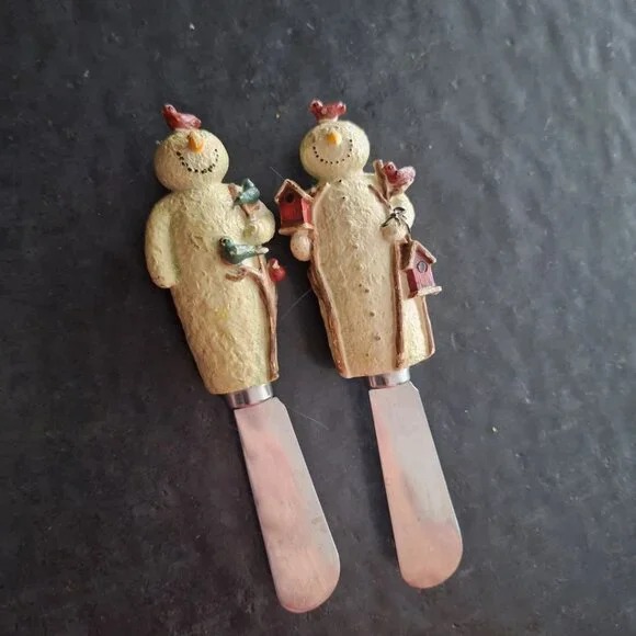 Snowman Knife Tiny Small Charcuterie Board Holidays Serving Butter‎ Cheeseball