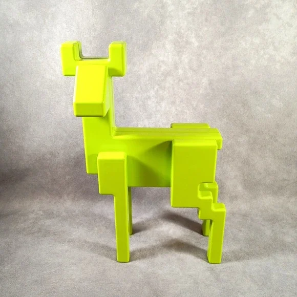 IKEA Monika Mulder Deer Figurine Green Metal Modern Geometric Decor