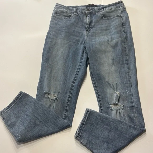 Judy Blue Relaxed Fit Distressed Jeans Size 31 Medium Wash