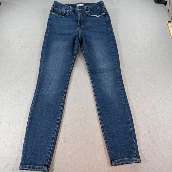 Good American Good Legs Skinny Jeans Womens 29 High Rise Blue Indigo