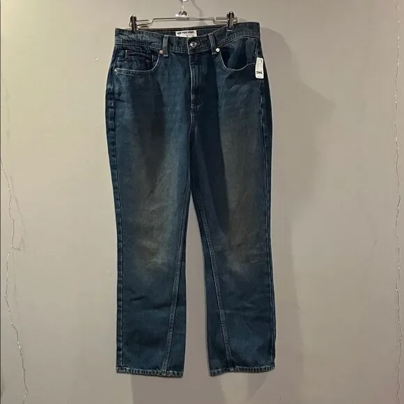 Free People Xena High Rise Slim Straight Jeans