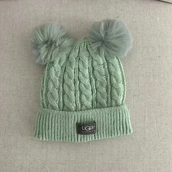 UGG double pom-pom beanie hat for baby