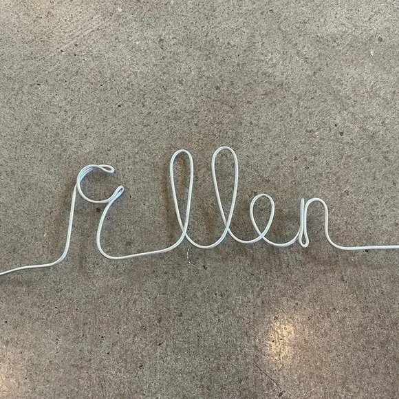 Ellen name wire metal decor 16