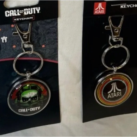 Call of‎ Duty & Atari Keychain Set New Collectible Gaming Key Ring