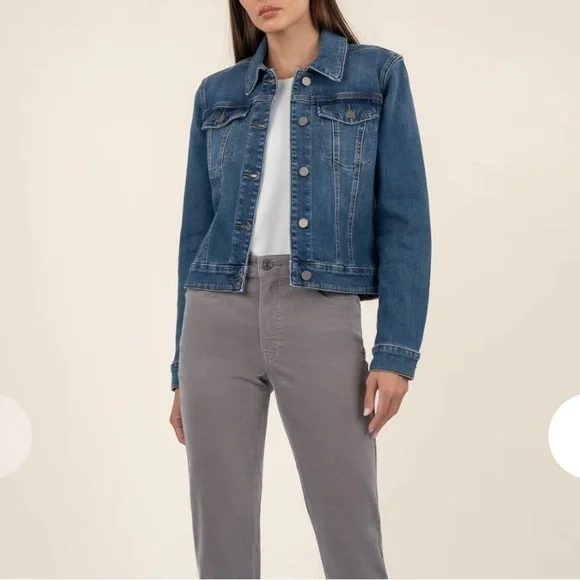 Kut From Cloth Women's Blue Denim Jacket NWT size Small