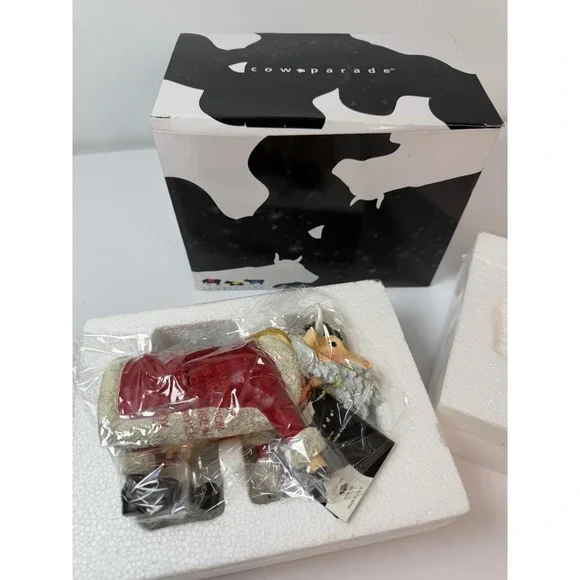 Cow Parade Father Cowristmas 7294 Holiday Christmas Retired With Box And Tag