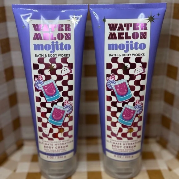 NEW B&BW (2) Watermelon Mojito Body Creams , 48 hour moisture