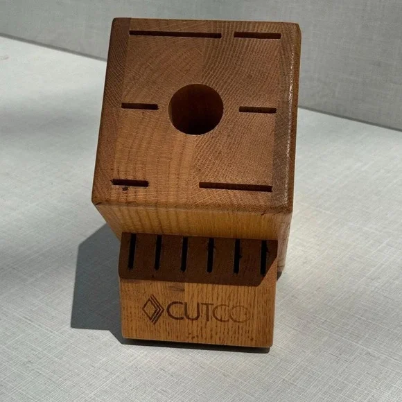 CUTCO Wood Knife Block Holder Organizer‎ 13 Slots Made in USA Kitchen Essential