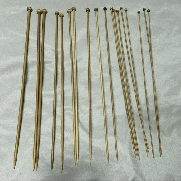 14 Inch Single Point Bamboo‎ Knitting Only 18pcs