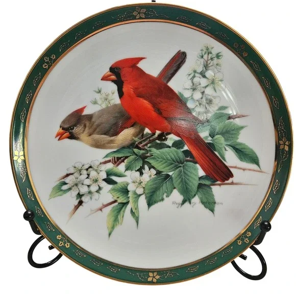 Danbury Mint Songbirds of Roger Peterson Cardinals Decorative Plate 8