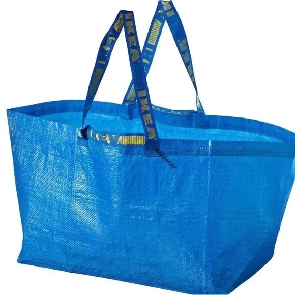 Frakta blue Ikea tote shopping bag reusable durable