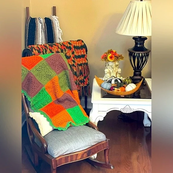 Vintage small lap afghan