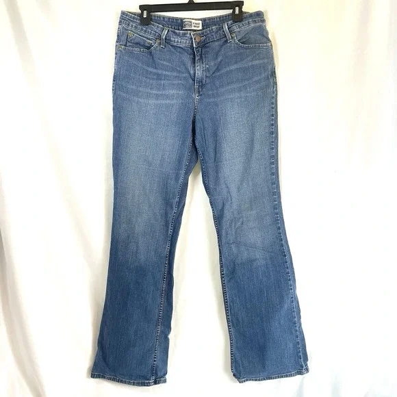 Levi's Signature Jeans At Waist Bootcut Womens 16 Long  Blue Denim High Rise