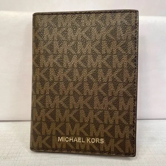 Michael Kors Signature Brown Passport Holder