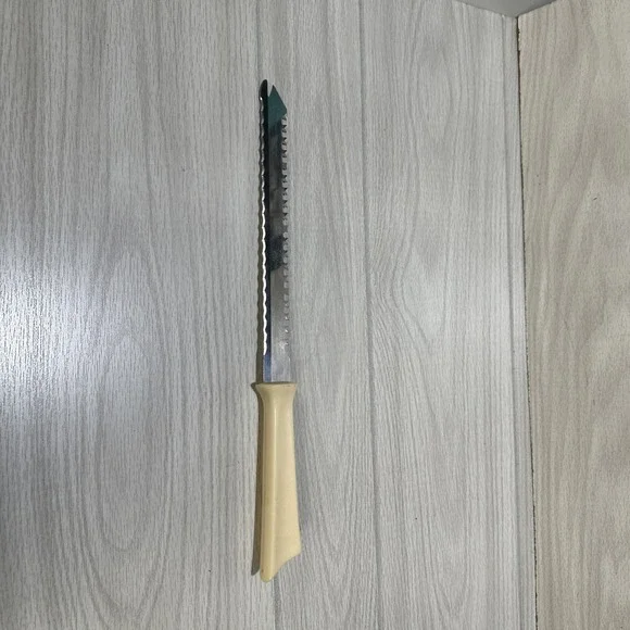 Quikut Quikkle USA Stainless Double Sided Blade Carving /‎ Bread Knife Vintage