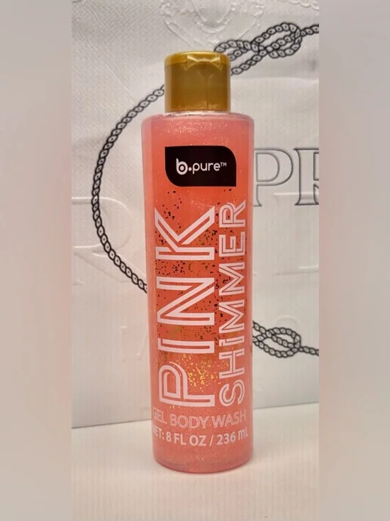 Pink or Gold Shimmer Gel Body Wash - New