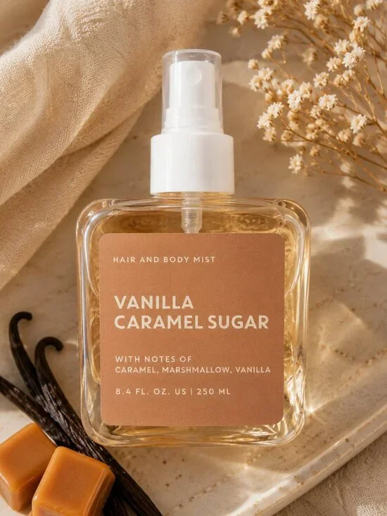 Tru Fragrance Vanilla Caramel Sugar Hair Body Mist | Gourmand