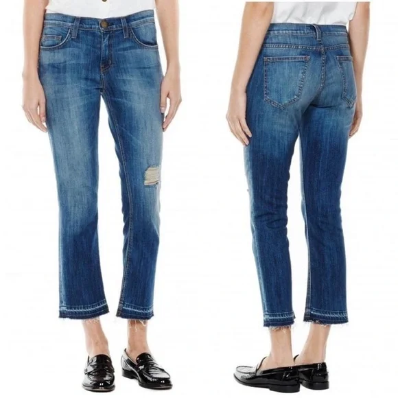 Current Elliot Cropped Straight Jeans With Released Hem in Jodie Destroy | 31
