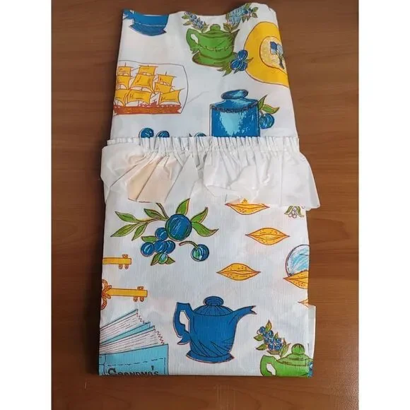 Rare Vintage Plastic Cottage Curtains