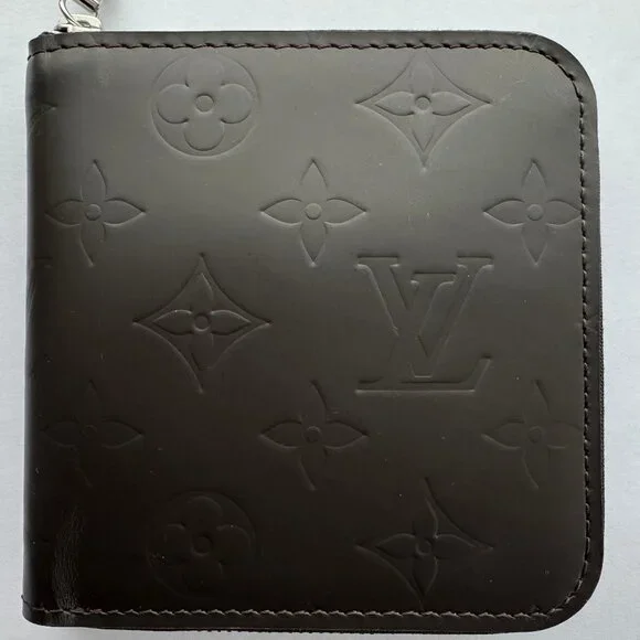 Dark Brown Louis Vuitton Waller with Card Holder and Coin Holder