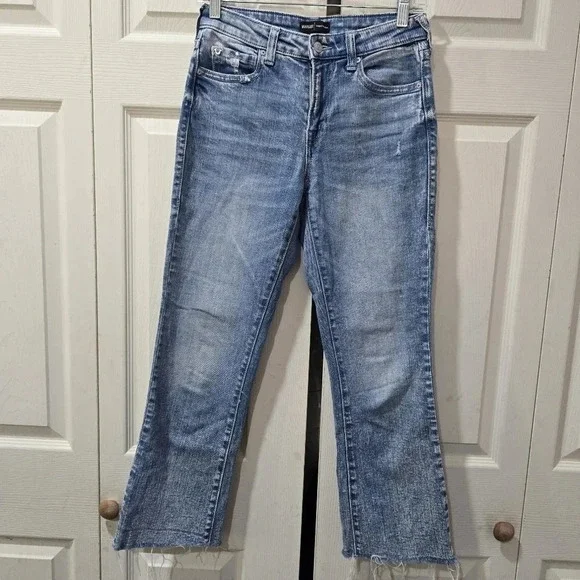True Religion‎ Margot Jeans Women's High Rise Cropped Mini Boot Size 25 Raw Hem